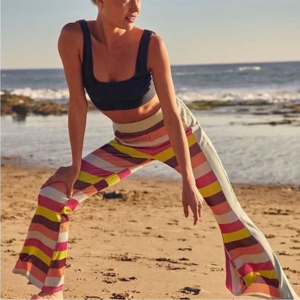 Free People Movement Striped Multicolor Lounge Pants sz. L